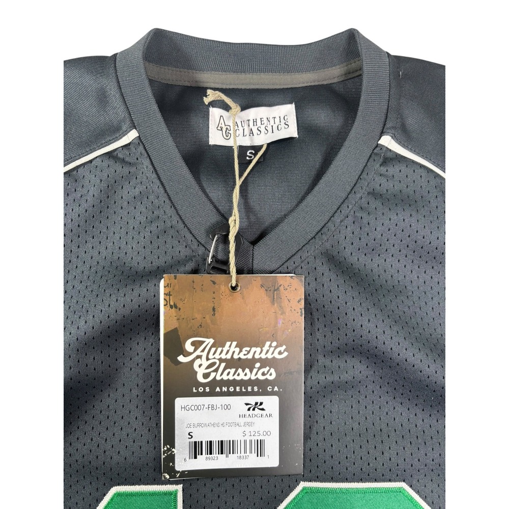 Authentic Classics Joe Burrow Athens HS Football Jersey Black Green Size S NEW - Picture 3 of 5